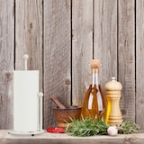 thumbnail of Relaxdays Küchenrollenhalter stehend, Gusseisen, Küchenpapierhalter Retro, Landhausstil, Shabby-Chic, Höhe: 33 cm, Weiß