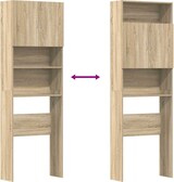 thumbnail of vidaXL Waschmaschinenregal Sonoma-Eiche 64x24x190 cm Holzwerkstoff