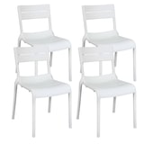 thumbnail of Juego de 4 sillas de plástico blancas para terraza