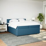 thumbnail of vidaXL Boxspringbett mit Matratze Blau 200x200 cm Samt
