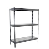 thumbnail of SimonRack Industrieregal, 1500x1500x600 mm, 600 kg am Biegepunkt, 3 Metallböden, Garagenregal, Grau/Verzinkt- Simonforte