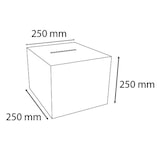 thumbnail of EXACOMPTA Urna trasparente con lucchetto per votazioni, cod. 89158D in PMMA (acrilico) trasparente, resistente ai raggi UV. Dimensioni 25x25x25 cm