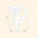 thumbnail of Sedia da Giardino Impilabile Poltrona Ratak Bica Sedie con Braccioli da Esterno in Plastica Verde 56x54x79h cm