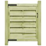 thumbnail of Puerta de valla madera de pino impregnada verde 100x100 cm