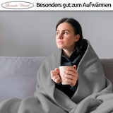 thumbnail of Kuscheldecke Anthrazit 220x240 cm Wolldecke Fleece extra weiche Wohndecke Sofa