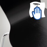 thumbnail of Décoshop26 - Chaise de cuisine salle à manger x1 empilable dossier triangle en bois noir et métal chromé 10_0003332