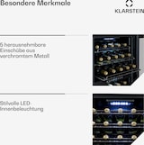thumbnail of Klarstein Shiraz 29 Duo Weinkühlschrank 2 Zonen 80L/29 Flaschen 5-22°C Touch Schwarz