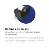 thumbnail of La Bobine Française | 10 Rouleaux de caisses thermiques - 80x75x12 | papier premium 55 g/m² | Impression nette, sans bourrage | Zéro BPA