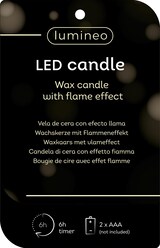 thumbnail of LED Kerze mit Timerfunktion 7x10cm Wachs mit Rillen & Glitzer Echtwachskerze batteriebetrieben Wachskerze Stumpenkerze Weiß Warmweiß
