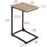 thumbnail of tectake Mesa auxiliar Erie 40x30x63cm  Madera Industrial Clara, Roble Sonoma
