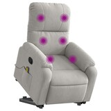 thumbnail of vidaXL Massagesessel mit Aufstehhilfe Hellgrau Mikrofasergewebe