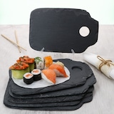 thumbnail of Ritzenhoff 6x Schieferplatten 26x16,5cm Untersetzer Servier-Teller mit Griff