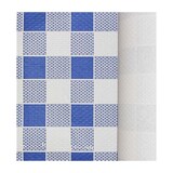 thumbnail of MONOUSO - Papieren tafelkleed rol blauw Checkers 1x100m. 40g (6 stuks)