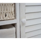 thumbnail of Waschbeckenunterschrank HWC-H20, Badezimmer Waschtisch, Massiv-Holz Korb-Schublade 60x65x31cm ~ shabby weiß