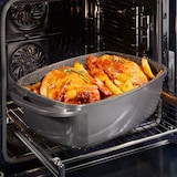 thumbnail of STONELINE® XXL Bräter 43 x 26 cm mit Deckel, Induktion und backofengeeignet, Antihaftbeschichtung, grau