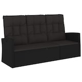 thumbnail of vidaXL Tuinbank verstelbaar met kussens 173 cm poly rattan zwart