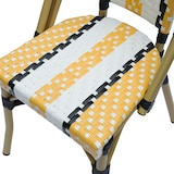 thumbnail of METRO PROFESSIONAL Chaise Pigalle, empilable, aluminium / rotin PE, jaune