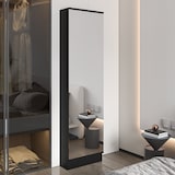 thumbnail of Zapatero de pared leto xl en Melamina, con espejo , 170 cm  X 46.99 cm  X 18.99 cm  , Negro