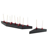 thumbnail of ECOLOMIQUE - 10 Pcs - Plateau bambou triangulaire noir pour 3 pics "Sima" 14 x 8 x 2 cm - ECO209BBSIMA