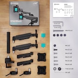 thumbnail of ONKRON Monitor Halterung 2 Monitore für 17 - 42 Zoll Bildschirme bis 15 kg pro Arm, dual Monitor Arm mit Gasdruckfeder,  VESA 75x75-100x100, G140-B