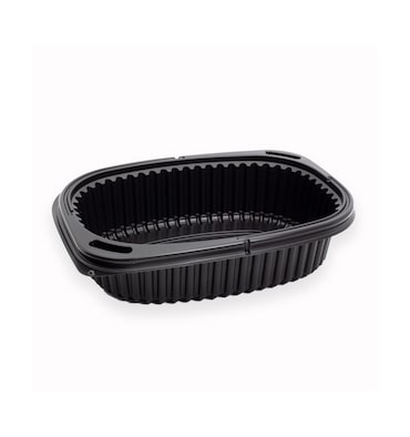 MONOUSO - Embalagem de Plástico PP Reutilizável Preto 600ml 19x14x4,8cm (480 Uds)