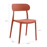 thumbnail of METRO PROFESSIONAL Cadeira empilhável para restauração, plástico, terracota