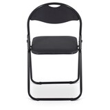 thumbnail of Klappstuhl 2er-Set, klappbarer Gästestuhl, gepolstert, leicht und bequem, Belastbarkeit 100 kg, Schwarz/Schwarz, Raburg Paul