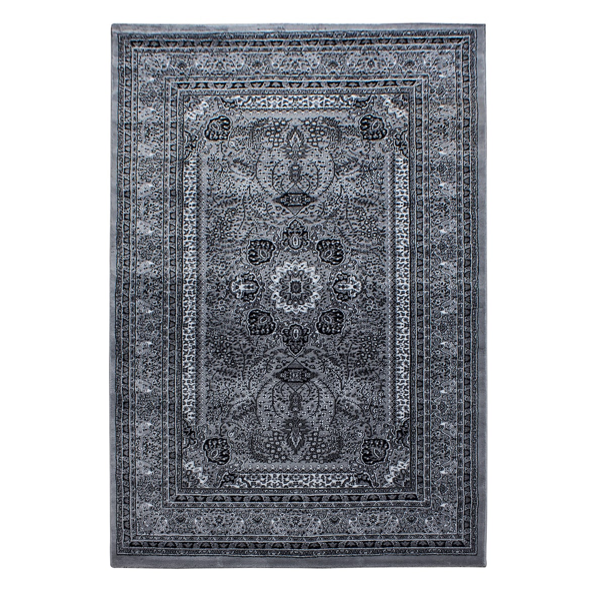 Teppich Schlafzimmer Orientalisch Elegant Waschbar Strapazierfähig Wohnzimmer Esszimmer Grau 120x170 cm – ALETSCH von Kadima Design