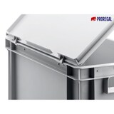thumbnail of PROREGAL 5x Eurobehälter mit offenem Griff | HxBxT 40x30x40cm | 37 Liter | Grau | Eurobox, Transportbox, Transportbehälter, Stapelbehälter