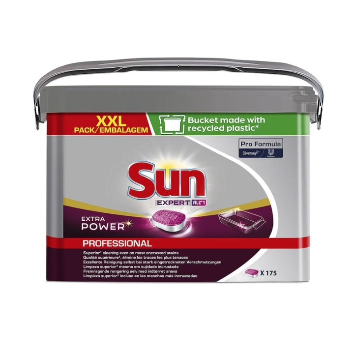 Sun Pro Formula Expert All-in-one vaatwastabletten, extra power, emmer van 175 stuks