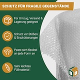 thumbnail of 4 x Luftpolsterfolie (0,5 x 100 m) Knallfolie Noppenfolie Polsterfolie 2-lagig 60 my Umzug BB-Verpackungen