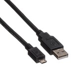 thumbnail of ROLINE USB 2.0 Kabel, USB A ST - Micro USB B ST, schwarz, 0,15 m
