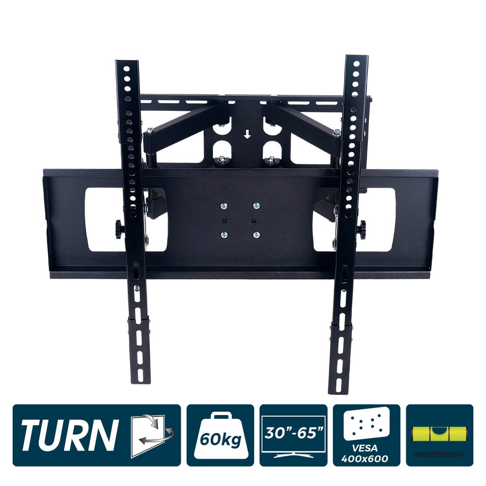 EDM - Suporte Plasma/Lcd/Led De 30-65 Polegadas 60Kg Edm Com Dois Braços E Oscilante. Com Nível Incluído