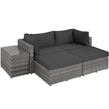 thumbnail of tectake Wicker loungeset San Domino met aluminium frame - lichtgrijs/donkergrijs - 405092