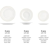 thumbnail of Home Servizio Tavola 18 Pezzi Montepellier in Porcellana Filo Oro