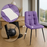thumbnail of Lote de 4 sillas de comedor Antibes tela Lila
