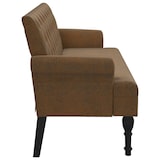 thumbnail of vidaXL Sitzbank mit Rückenlehne Braun 120x62x75,5 cm Wildleder-Optik