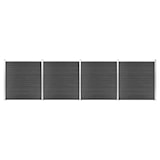 thumbnail of vidaXL Zaunelement Set WPC 699x186 cm Schwarz