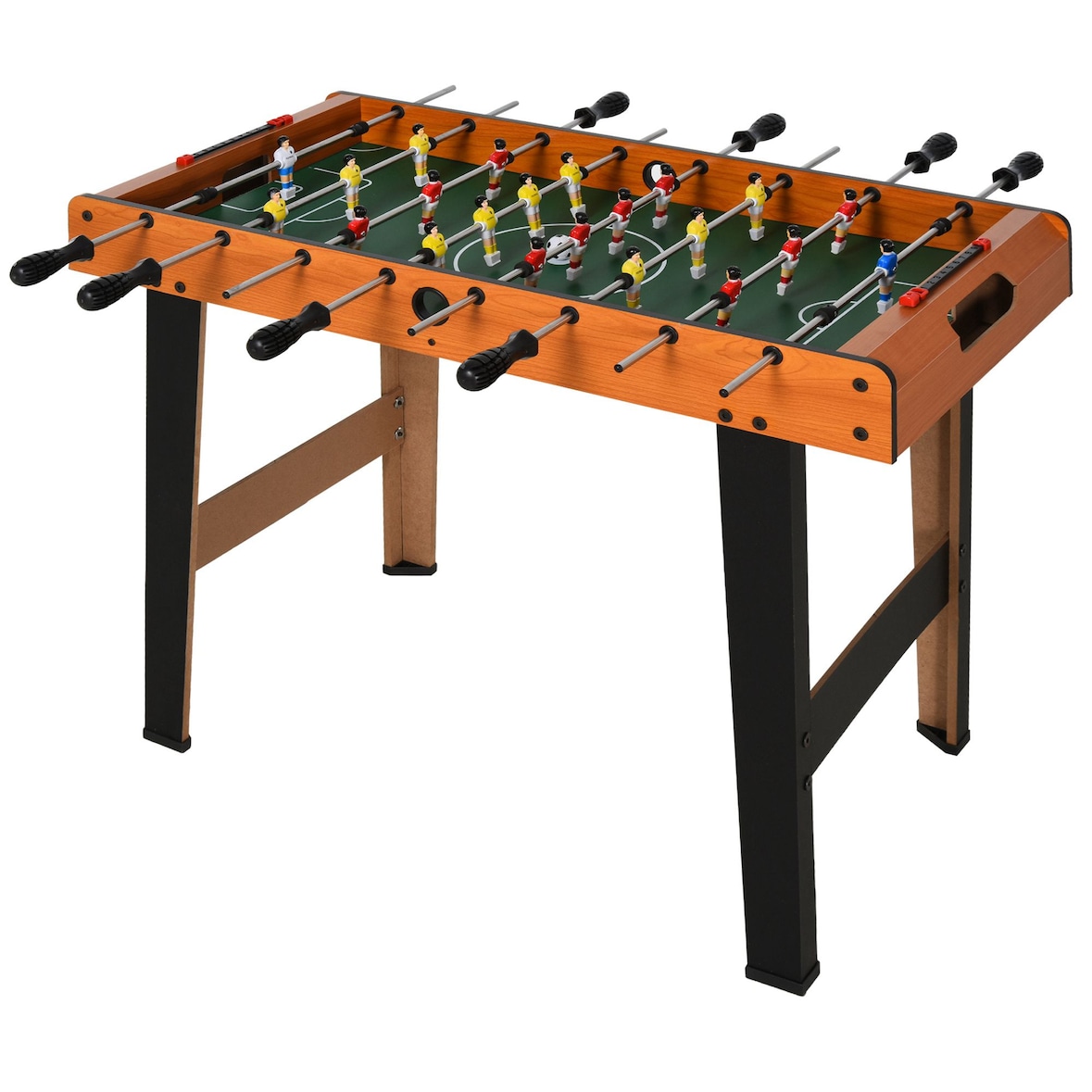 Mesa de Futbolín con 22 Jugadores Incluidos 84,5x40x61,2 cm Color Madera y Negro
