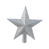 thumbnail of Christbaumspitze Stern mit Glitzer 19cm Kunststoff - Nebelblau