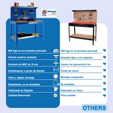 thumbnail of SimonRack Établi d’atelier, 1210x610 mm, panneau perforé, Charge 600 kg, Galvanisé - BT-3