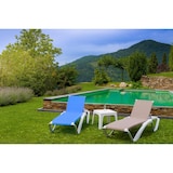 thumbnail of garbar ACQUA-ANDORRA Set 2+1 Tumbona-Mesa Auxiliar Exterior Estructura Blanca - Textilene Azul