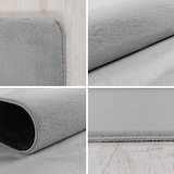 thumbnail of Carpetsale24 Läufer Teppich Silber 80x250 cm  Waschbarer Kurzflor Teppich, rutschfest & weich, einfarbig Design für Schlafzimmer, Küche & Flur