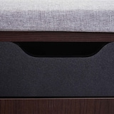 thumbnail of Cajonera con asiento HWC-A27, Cajonera banco con cojín, 53x110x30cm Estructura 3D metal ~ marrón oscuro