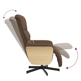 thumbnail of vidaXL Massagesessel mit Fußteil Braun Stoff