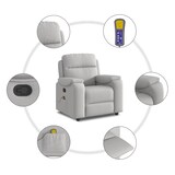 thumbnail of vidaXL Massagesessel Wolkengrau Stoff