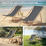 thumbnail of ECD Germany 10er Set Liegestuhl klappbar Anthrazit Holz, verstellbar 3 Positionen bis 120 kg, Sonnenliege Gartenliege Strandstuhl