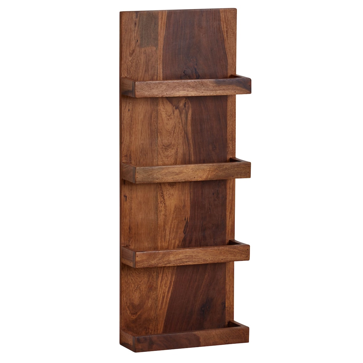 Sheesham Massivholz Wandregal, Nachhaltiges, handgefertigtes Regal. 30x10x80 cm | Kadima Design