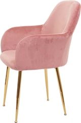 thumbnail of Décoshop26 - Set aus 2 Esszimmerstühlen im Retro-Design bezogen mit rosa Samt und mit goldfarbenen Metallbeinen 04_0000379