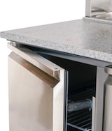thumbnail of Romux® Saladette und Pizzatisch 2 Türen 90x70 cm für 5 GN 1/6 Behälter mit Marmorplatte und Stahlhaube | Kühltisch von Pizzen und Salaten